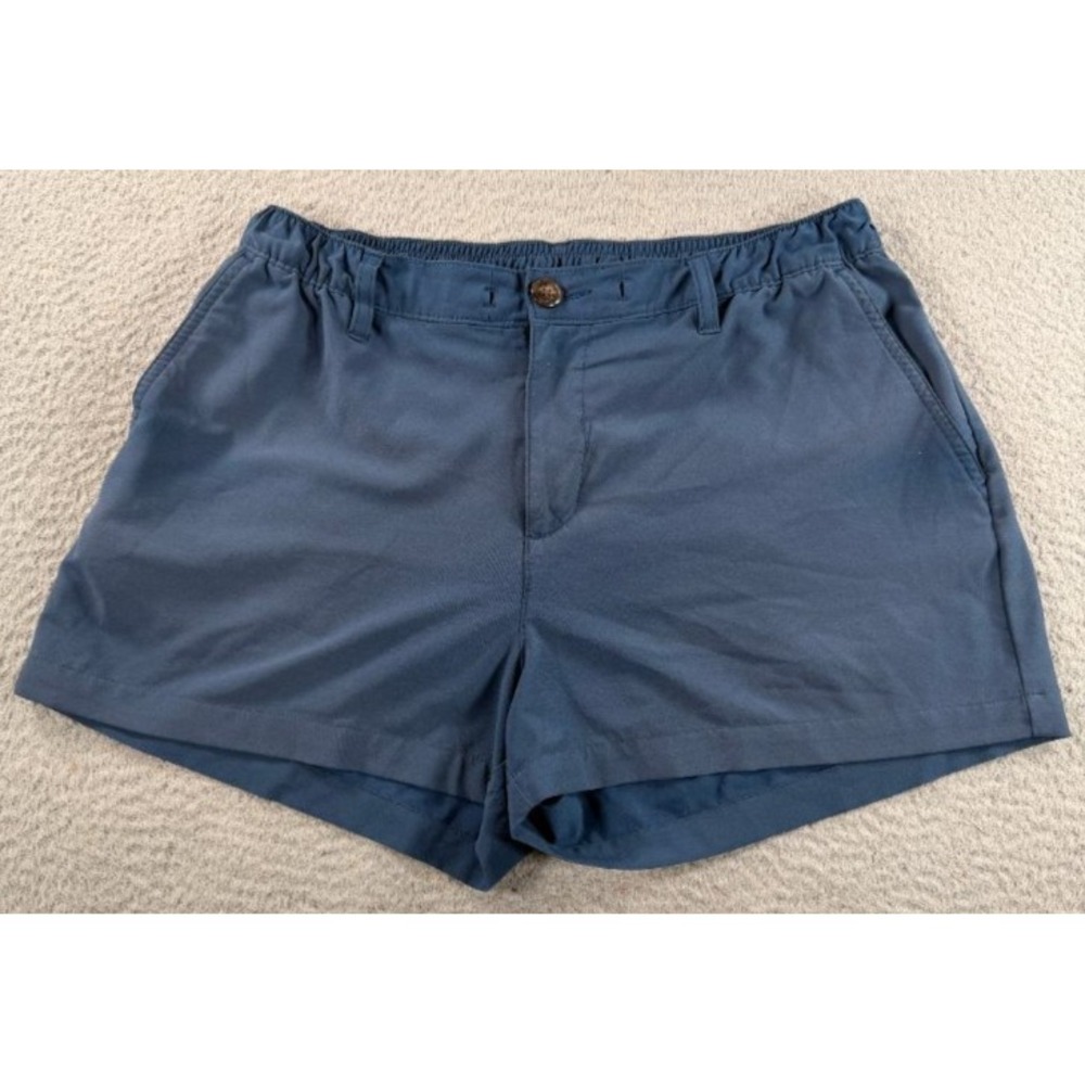 Chubbies Shorts Womens Large 6 Inch Inseam Blue‎ Elastic Waist Stretch Casual